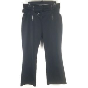 Cache belted capris high waisted size 10 black